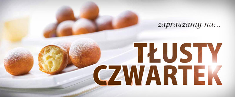 Baner zapraszający na tłusty czwartek